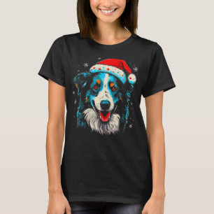 Border Collie Dog Christmas T-Shirt