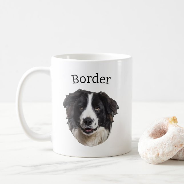 Border Collie dog Coffee Mug (With Donut)