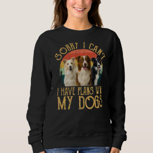 Border Collie Dog For Men Women Vintage Retro Sweatshirt
