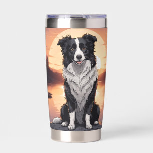 Border Collie Dog Insulated Tumbler