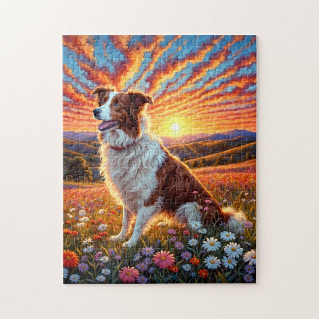 Border Collie Dog Jigsaw Puzzle (Vertical)