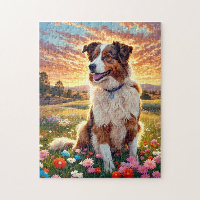 Border Collie Dog Jigsaw Puzzle (Vertical)