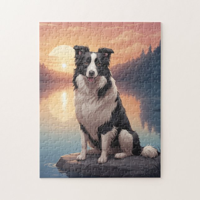 Border Collie dog Jigsaw Puzzle (Vertical)