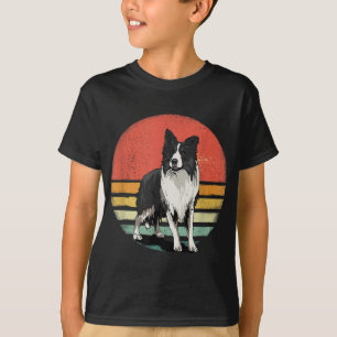 Border Collie Dog Lover Retro Vintage 70s Dog Pet T-Shirt