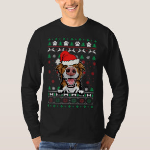 Border Collie Dog Lovers Christmas Ugly Christmas T-Shirt