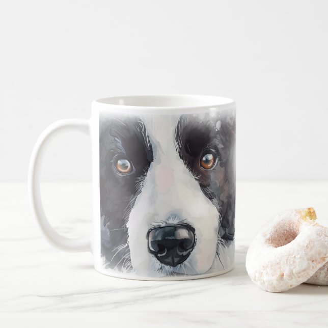 Border Collie Dog Mom Coffee Mug (With Donut)
