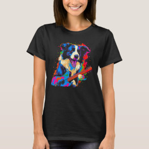 Border Collie Dog Music T-Shirt