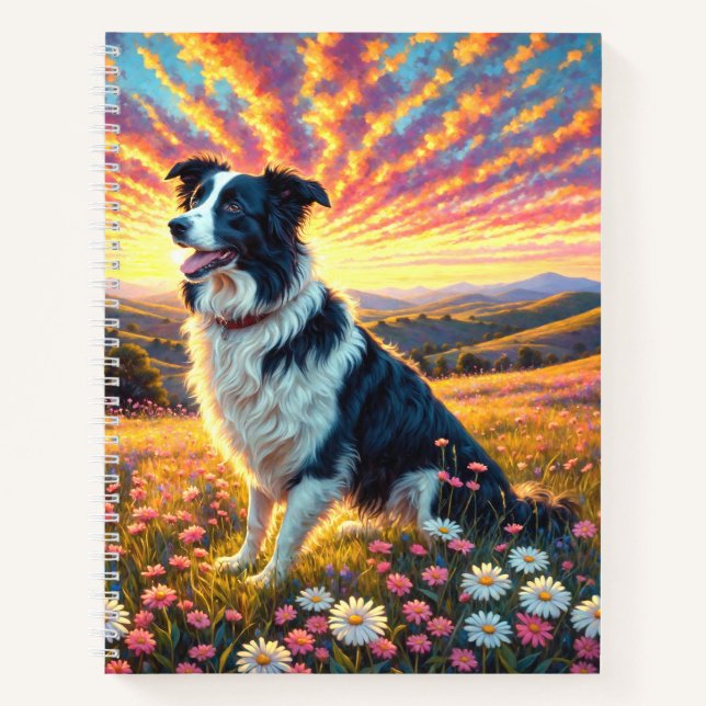 Border Collie Dog Notebook (Front)