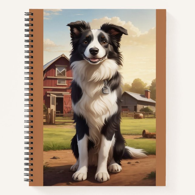 Border Collie Dog Notebook (Front)