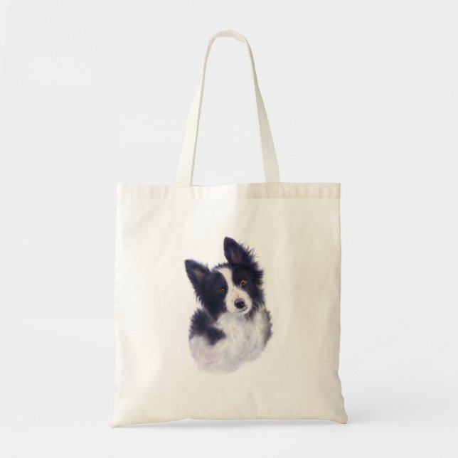 Border Collie dog on a tote bag (Front)
