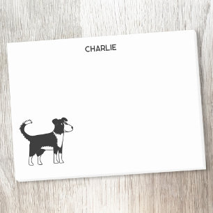 Border Collie Dog Personalized Name Post-it Notes