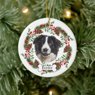 border collie dog Personalized Pet Ornament