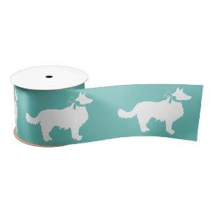 Border Collie Dog Puppy Satin Ribbon