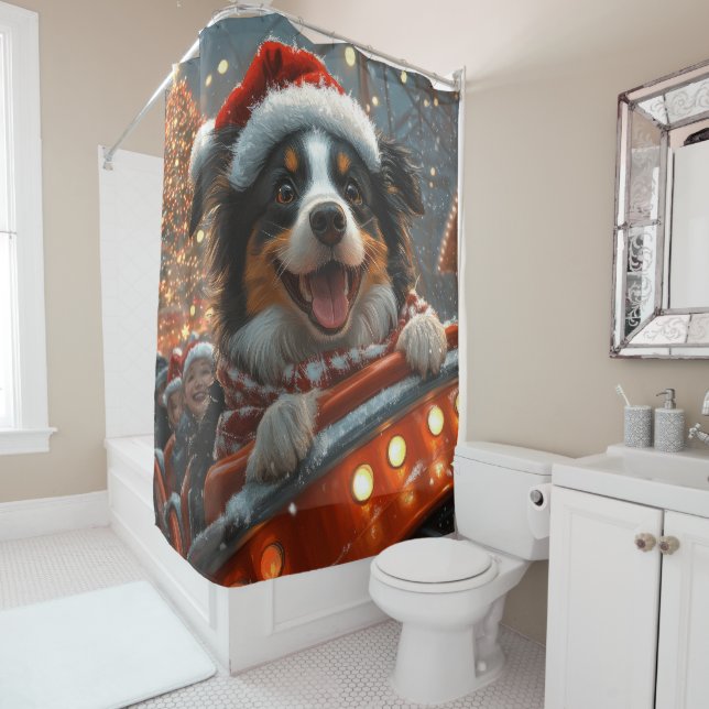 Border Collie Dog Roller Coaster Christmas (In Situ)