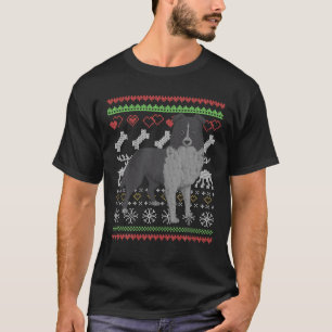 Border Collie Dog Santa Claus Ugly Christmas Patte T-Shirt