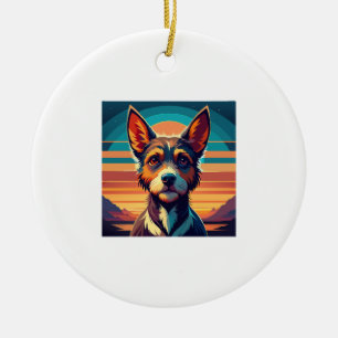 Border Collie Dog Shirt Ceramic Ornament