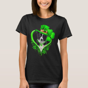 Border Collie Dog St Patricks Day Lover Irish Sham T-Shirt