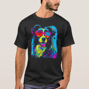 Border Collie Dog Sunglasses 1 T-Shirt