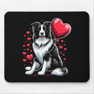 Border Collie Dog Valentine's Day Dog Owner Valent Mouse Pad