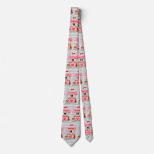 Border Collie Dog Valentine's Day Kissing Booth Tie