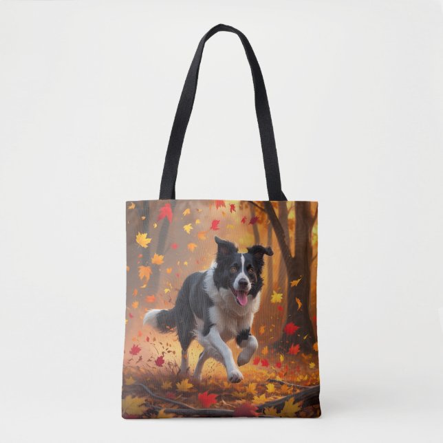 Border Collie Elegant Shoulder Tote Bag (Front)
