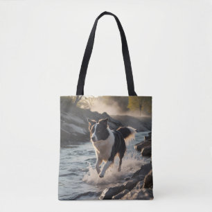 Border Collie Elegant Shoulder Tote Bag