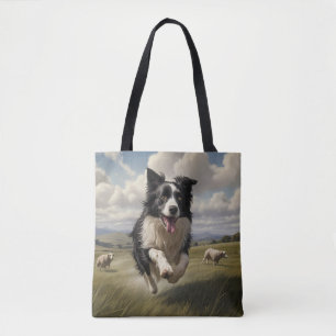 Border Collie Elegant Shoulder Tote Bag
