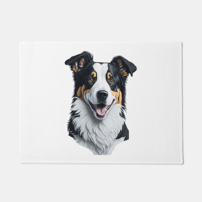 Border Collie face Doormat (Front)