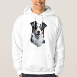 Border Collie face Hoodie
