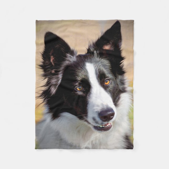 Border Collie Fleece Blanket (Front)