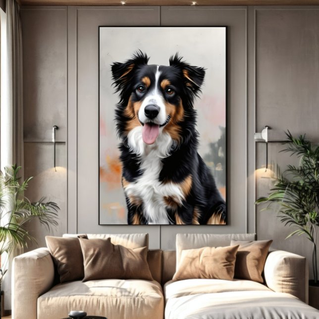 Border Collie Focus of the Fields Canvas Print (Creator Uploaded)