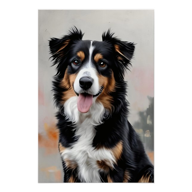 Border Collie Focus of the Fields Poster (Front)