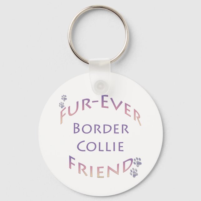 Border Collie Furever Keychain (Front)