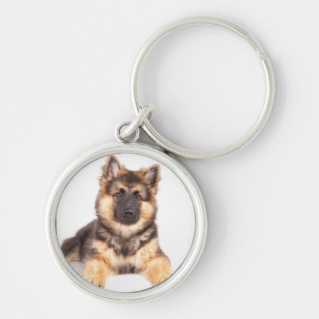 Border Collie German Shepherd Mix Keychain (Front)