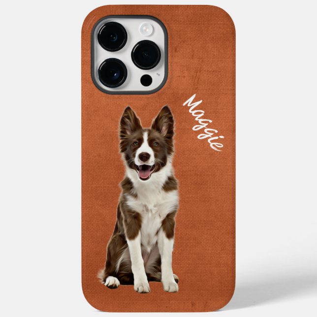 Border Collie Grunge Case-Mate iPhone Case (Back)