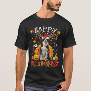 Border Collie Halloween Christmas Dog Happy Hallot T-Shirt