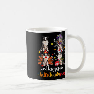 Border Collie Halloween Merry Christmas Happy Hall Coffee Mug