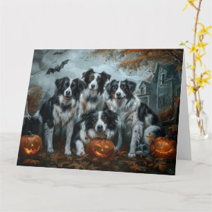 Border Collie Halloween Night Doggy Delight Card