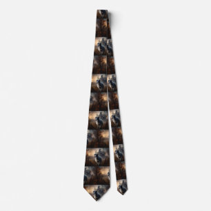 Border Collie Halloween Scary Tie