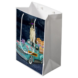 Border Collie Halloween Truck Scary Night Medium Gift Bag