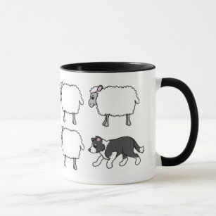 Border Collie Herding Sheep Mug