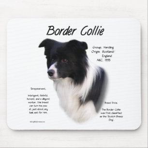 Border Collie History Design Mouse Pad