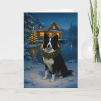 Border Collie Holiday Card