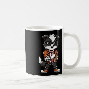Border Collie I Love Dad Funny Dog Tattoo  Coffee Mug