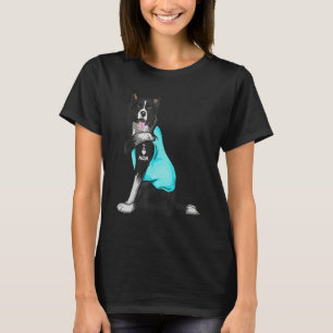 Border collie I Love Mom Tattoo Apparel Dog Mom T-Shirt