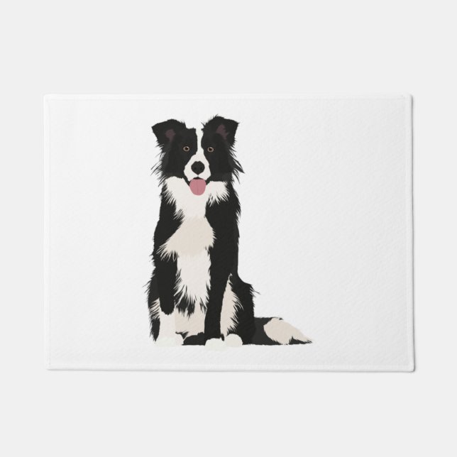 Border Collie Illustration! Doormat (Front)