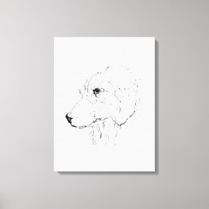 Border Collie Illustration – Minimalist Art Canvas Print