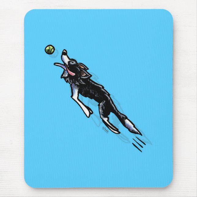 Border Collie in Action Mouse Pad (Front)