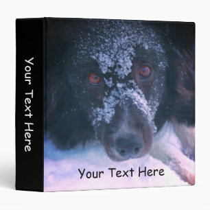 Border Collie In Snow Animal Personalized Binder
