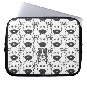 Border Collie in the Sheep Laptop Sleeve